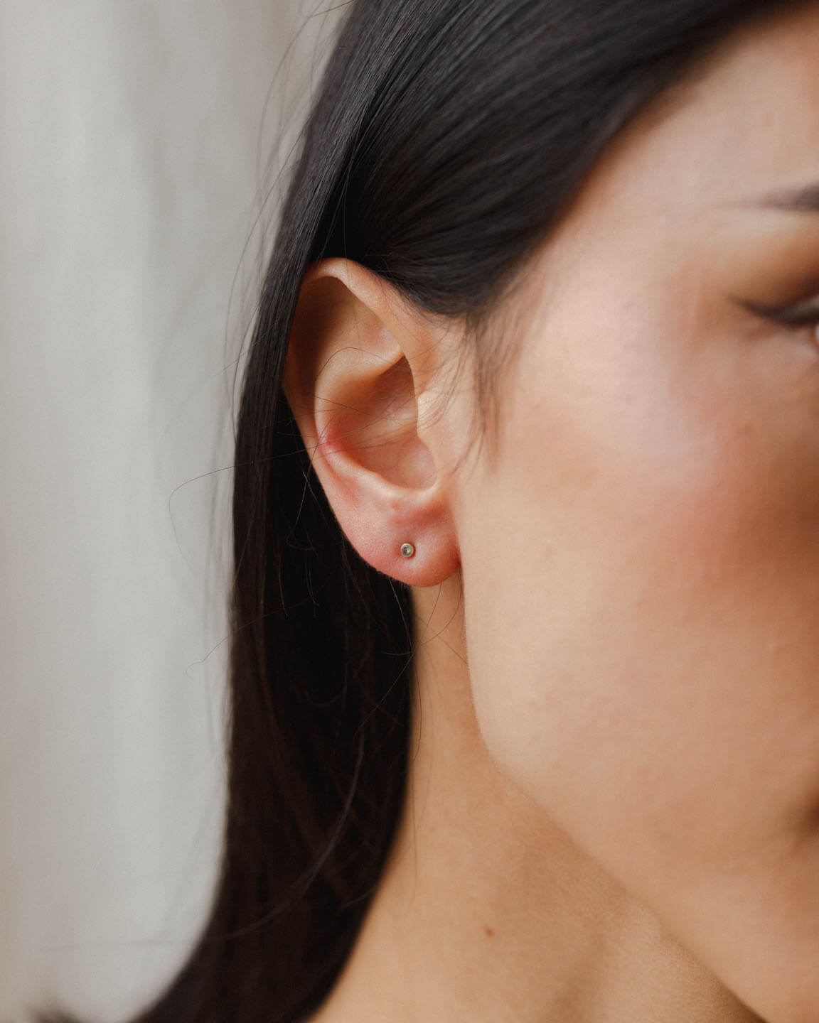 Mini Aura Birthstone Studs