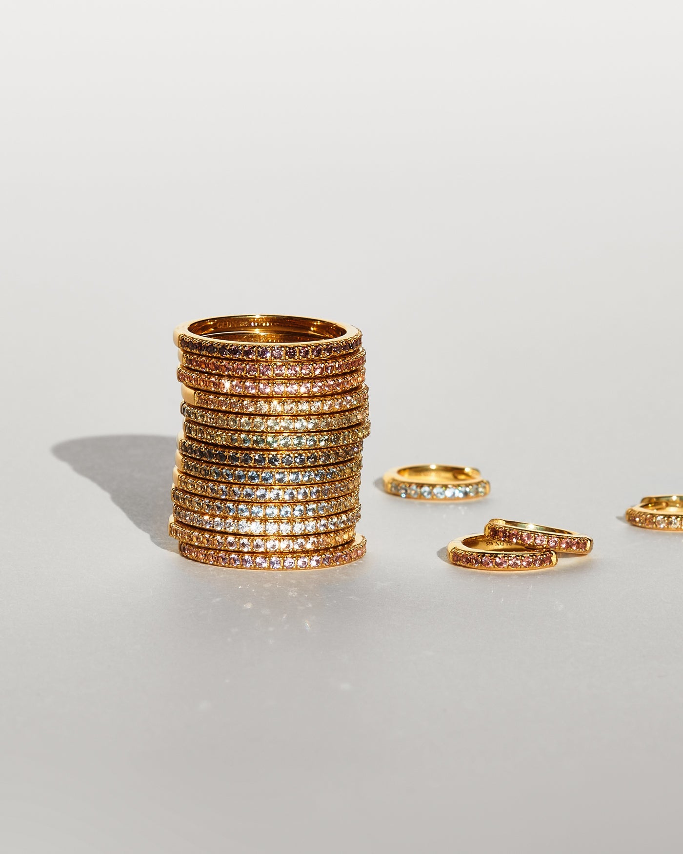 Gold Aura Birthstone Stacking Ring