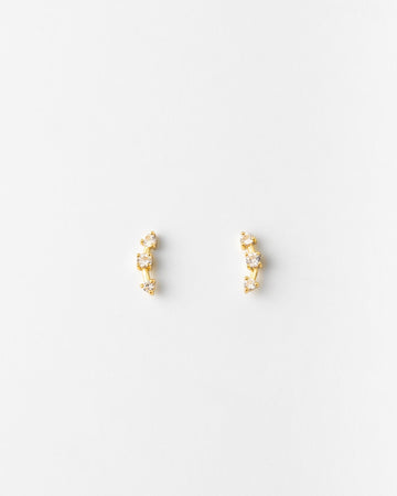 Astra White Sapphire Bar Studs