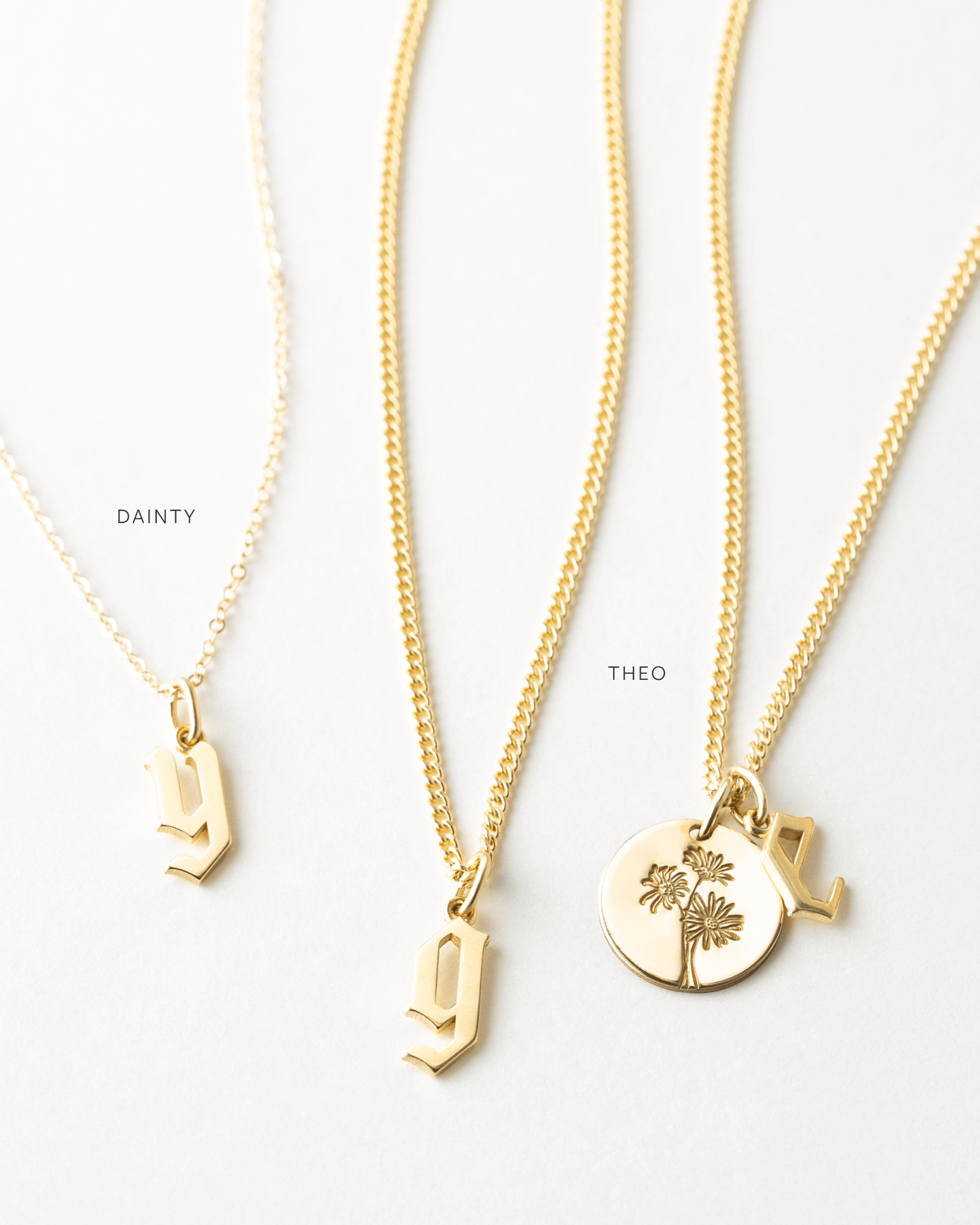 Gothic Initial Pendant