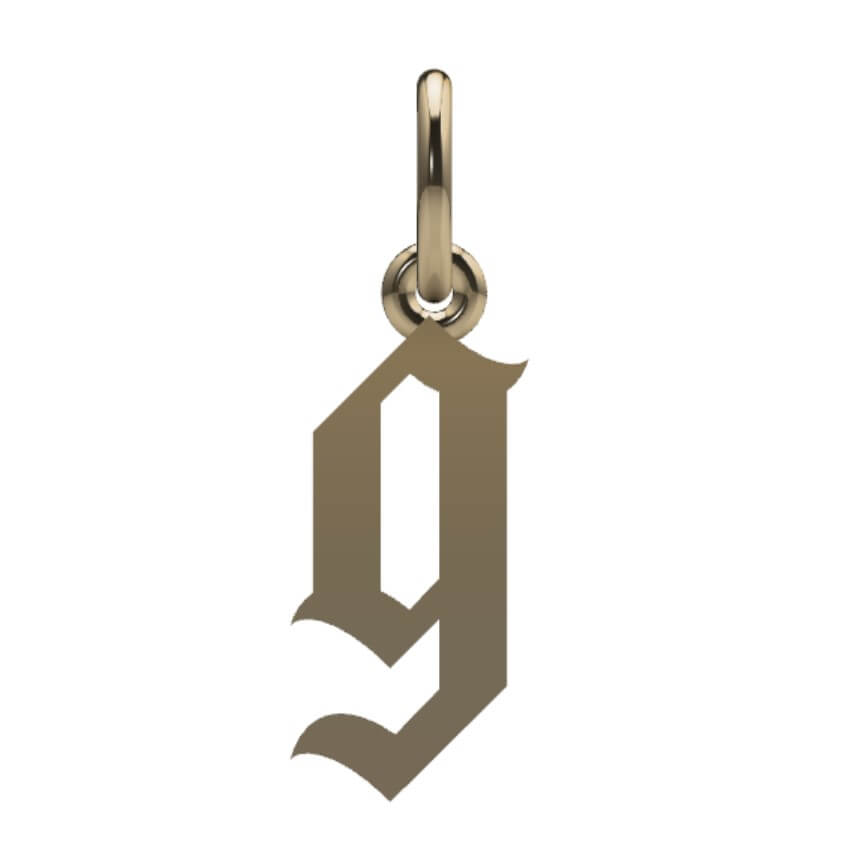 Gothic Initial Pendant
