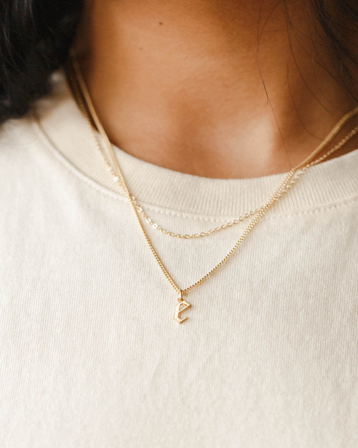 Gothic Initial Pendant