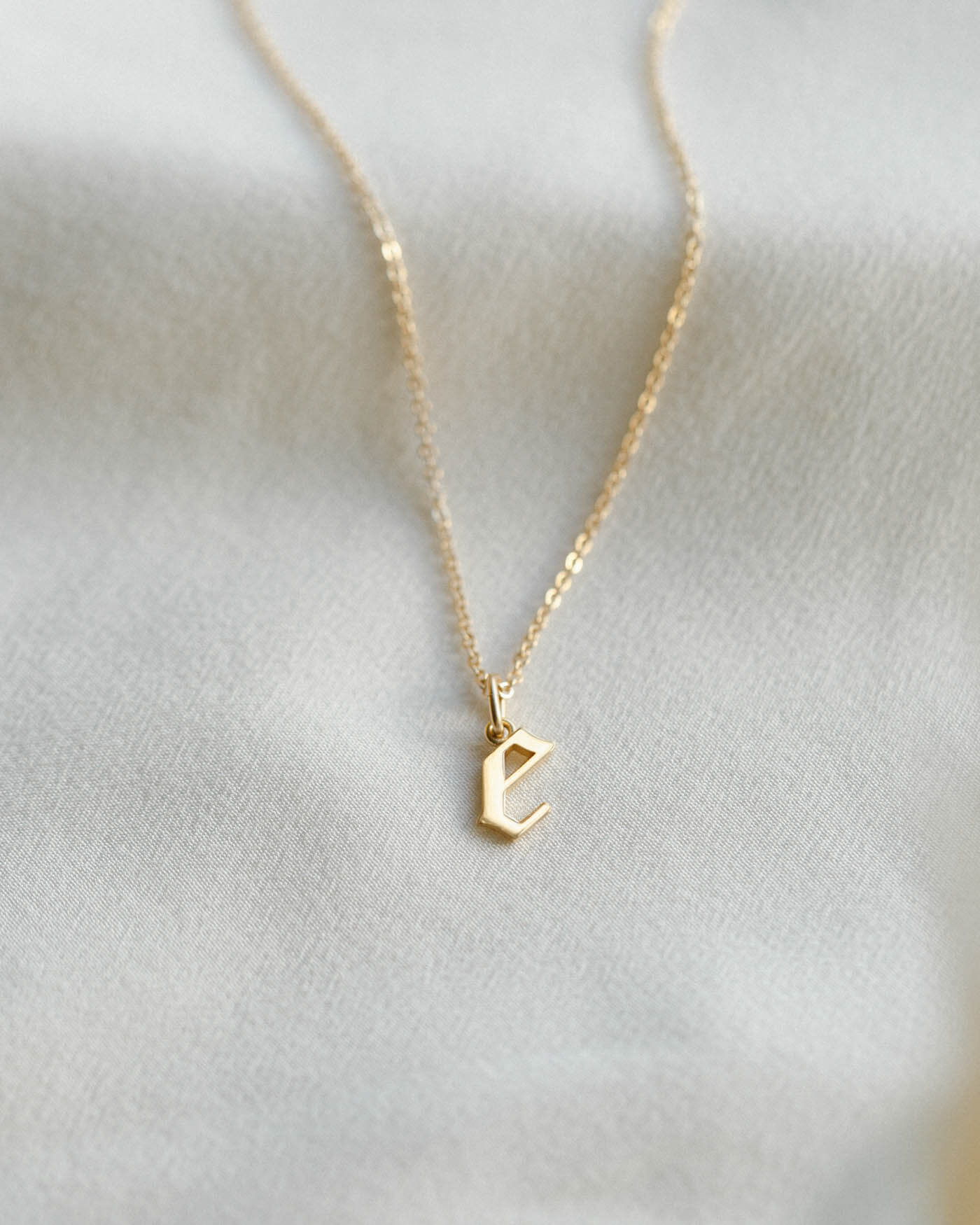 Dainty Gothic Initial Necklace