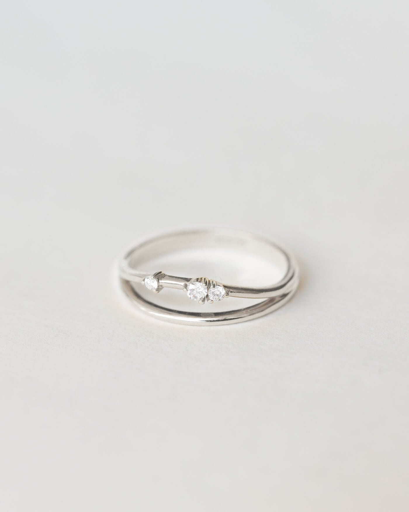 Eclipse White Sapphire Ring