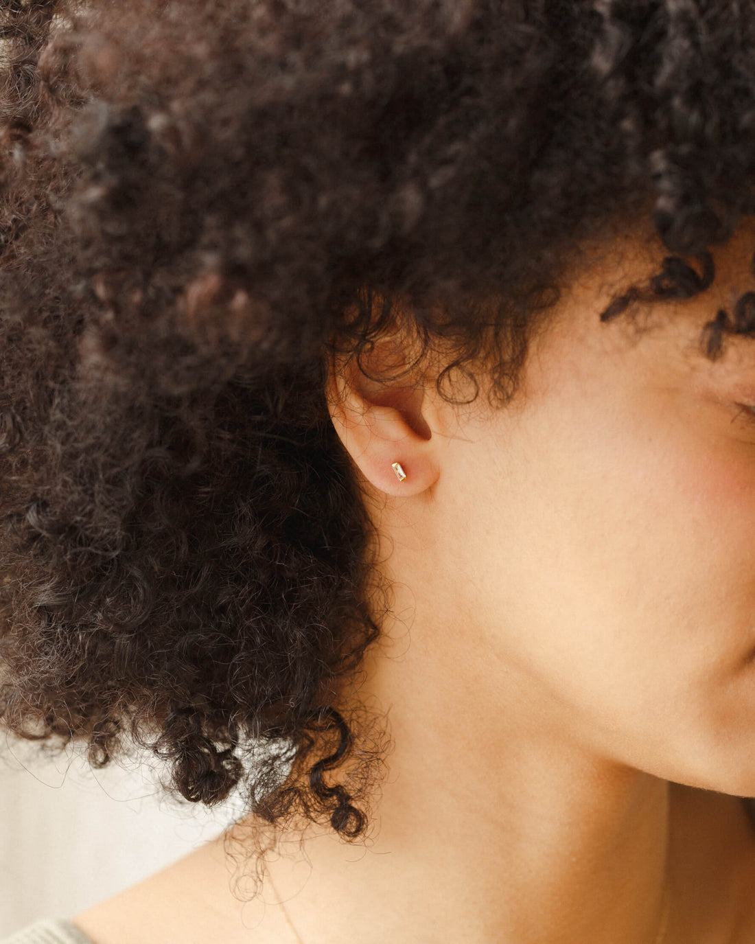 Deco White Sapphire Studs